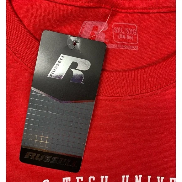 Texas Tech Raiderland Red Long Sleeve Graphic T Shirt Russell Men's 3XL NEW - Picture 5 of 5
